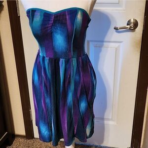 Small Turquoise Strapless Dress